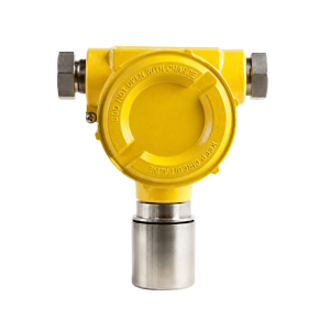 Detector fijo de gas AG200 amarillo con carcasa industrial y sensor metálico