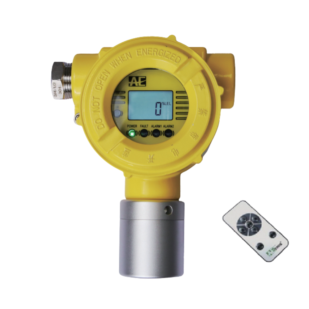 Detector fijo de gases AG210 amarillo con pantalla LCD y control remoto